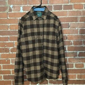 Woolrich Wool Alaskan Buffalo check Plaid overshirt